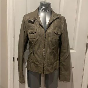 Faux leather jacket for women